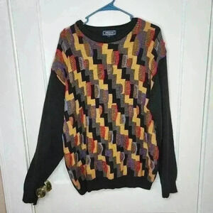 VTG Peletti Lana Collezione Textured Sweater Coogi Mens 3XL (fits like an XL)